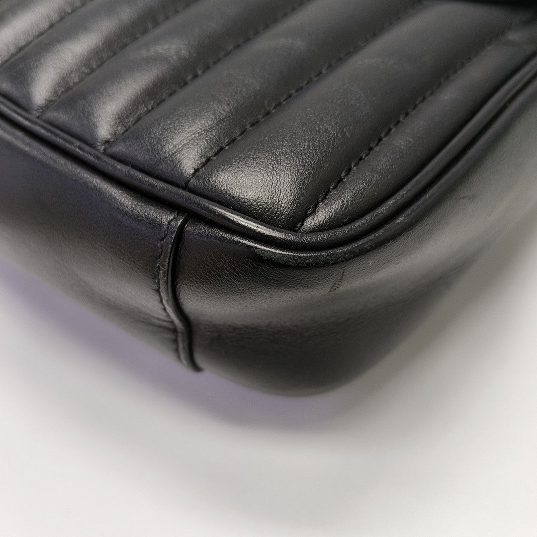 GG Marmont Small Quilted Calfskin Black