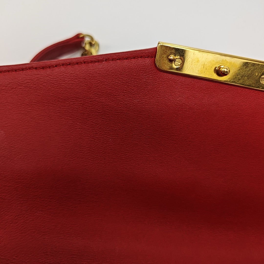 Miu Confidential Quilted Lambskin Red