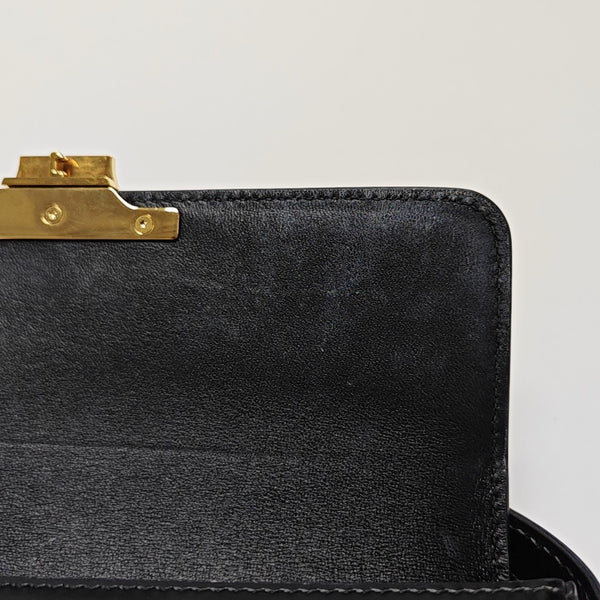 TRIOMPHE Small Calfskin Black