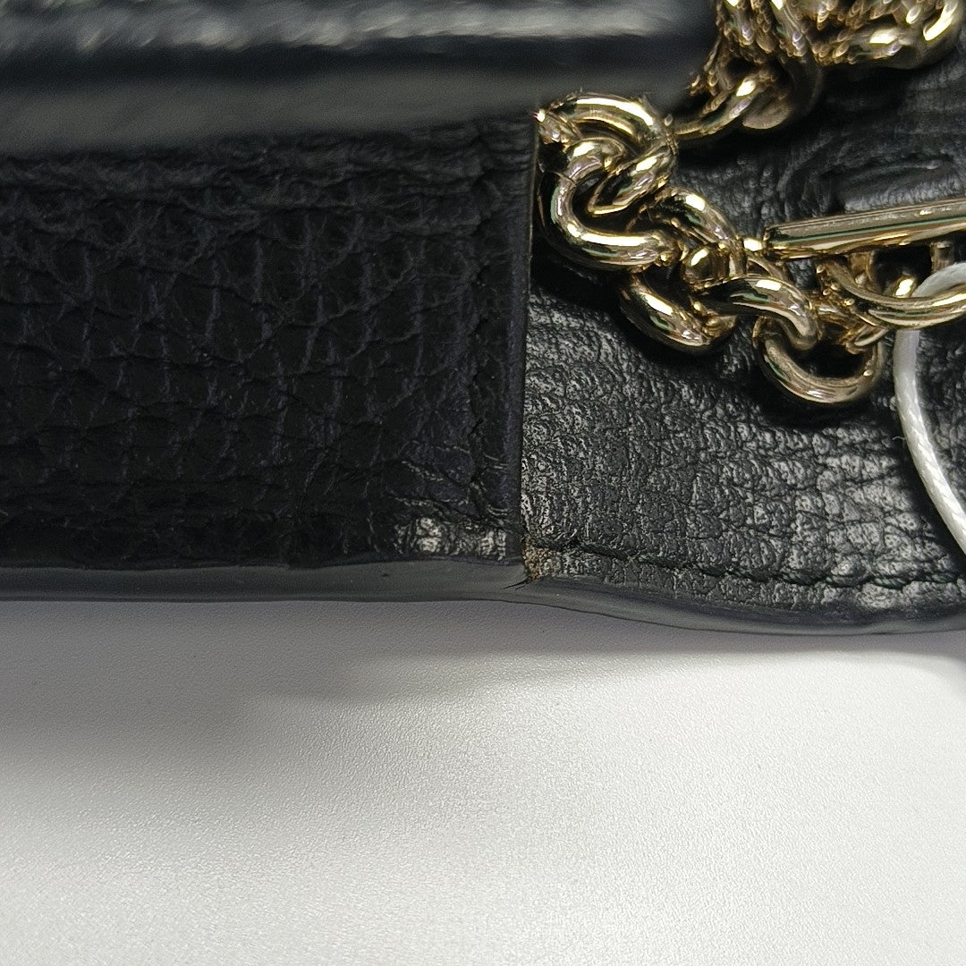 Interlocking G Small Calfskin Black