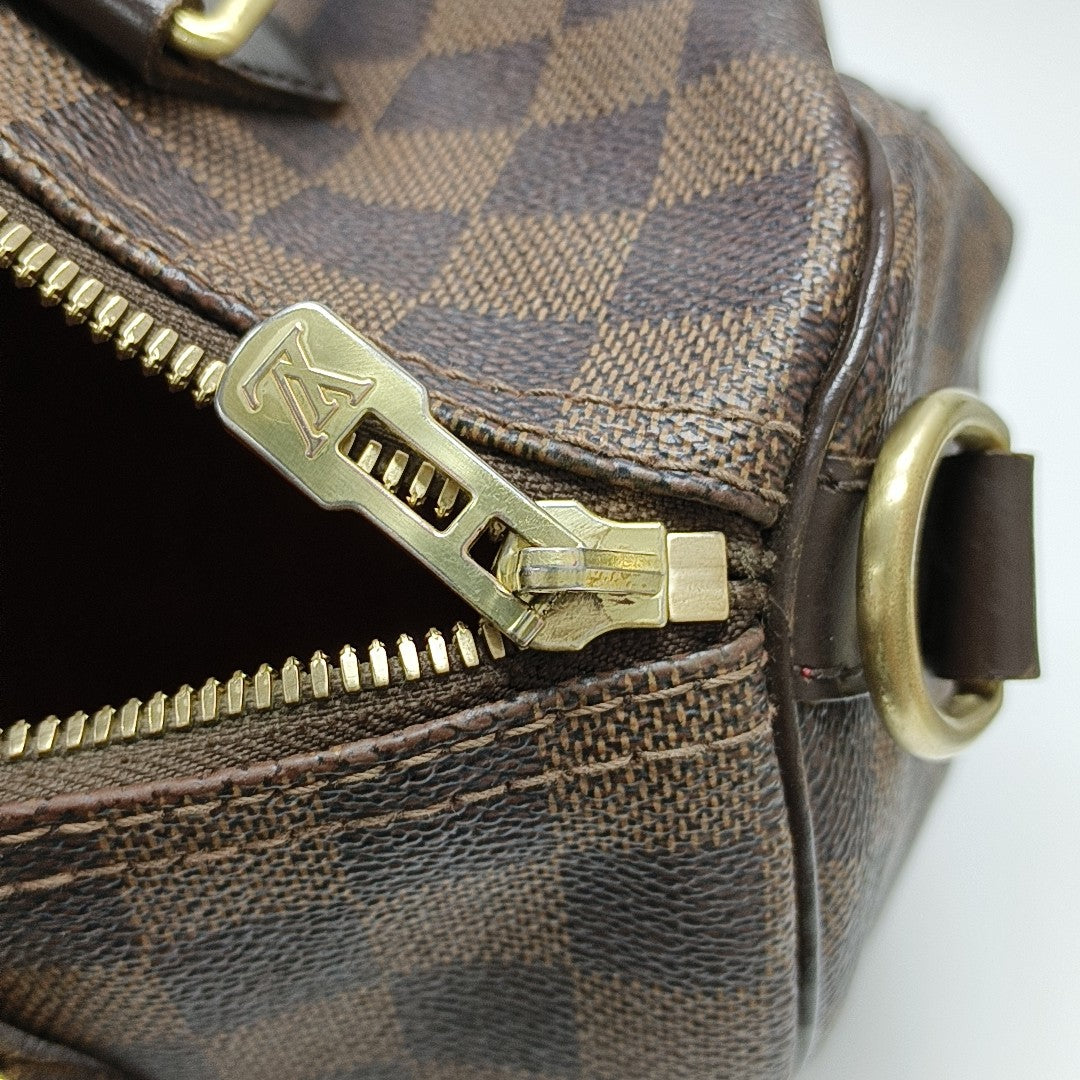 SPEEDY 25 Damier Ebene Coated Canvas Brown