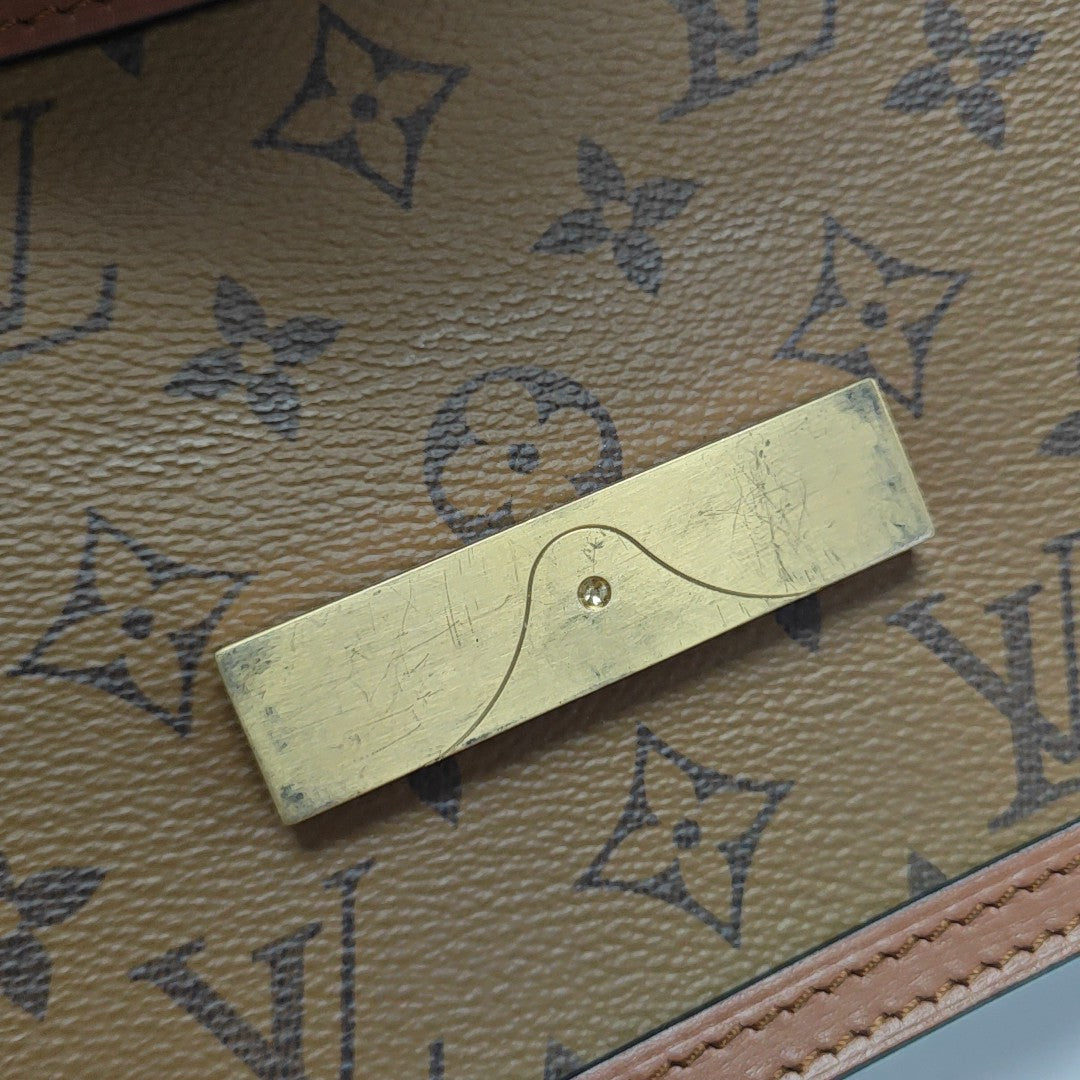 DAUPHINE Mini Monogram Coated Canvas Brown