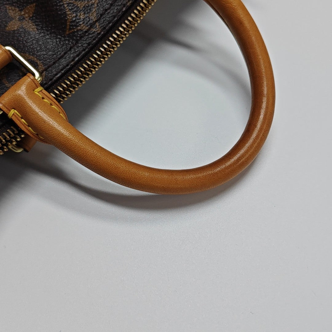 SPEEDY 25 Monogram Coated Canvas Brown