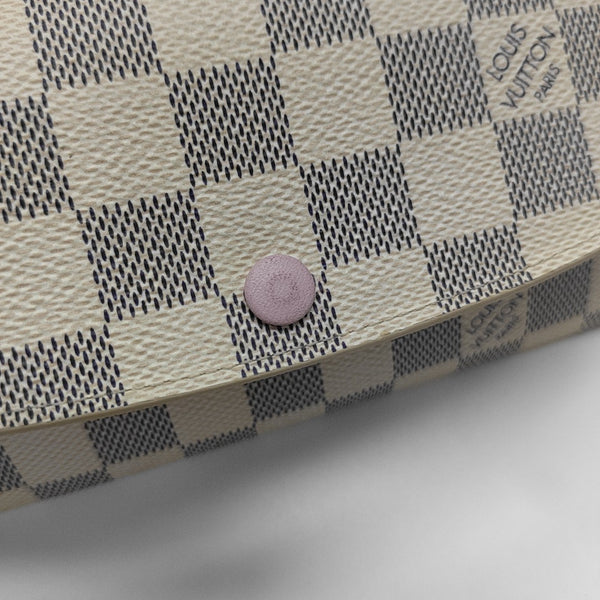 EMILIE Damier Azur Coated Canvas White Wallet