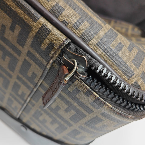 Coated Canvas Luggage Brown