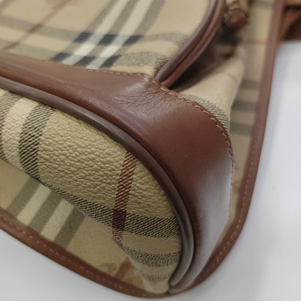 Coated Canvas Backpack Beige