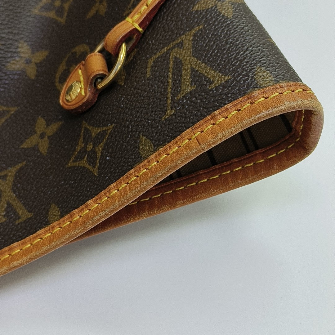 NEVERFULL MM Monogram Coated Canvas Brown