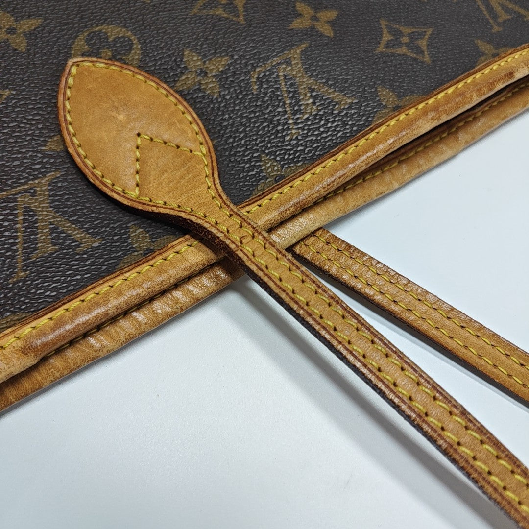 NEVERFULL MM Monogram Coated Canvas Brown