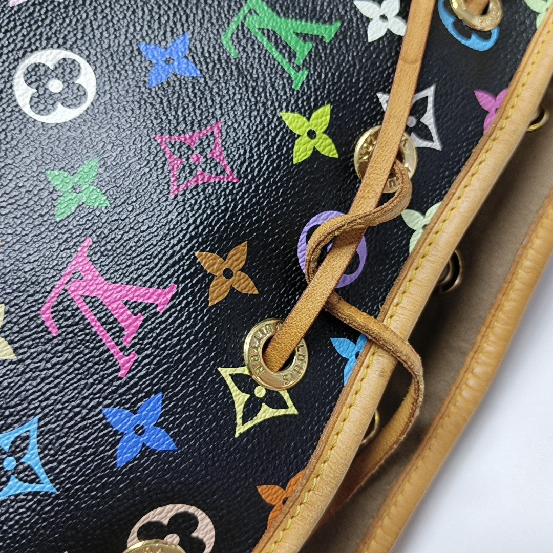LV × TM NÉONOÉ MM Monogram Coated Canvas Black