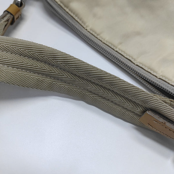 Nylon Shoulder Bag Beige