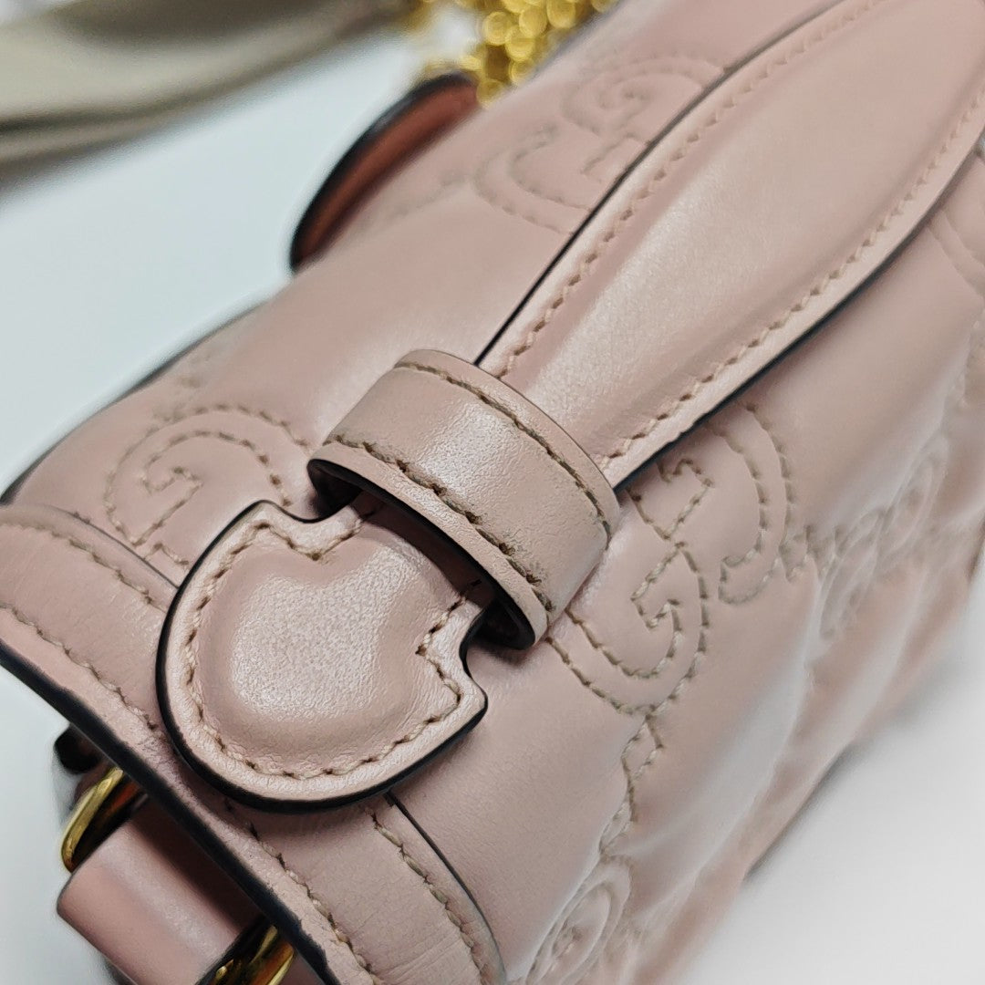 GG Matelassé Quilted Calfskin Pink