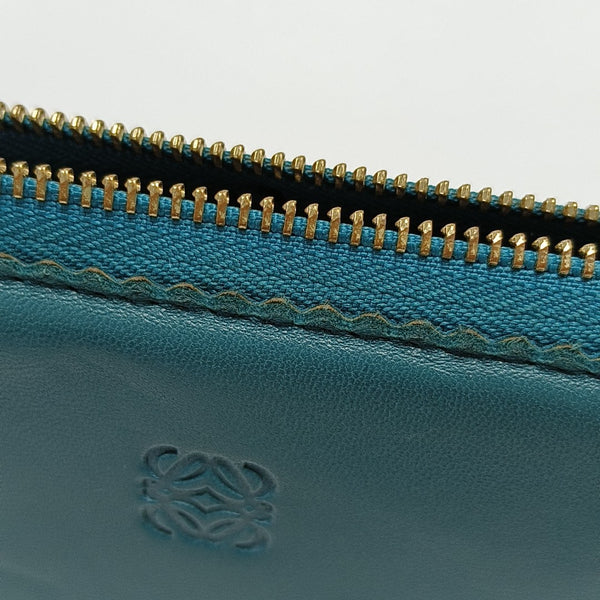 Brand Lambskin Blue Wallet