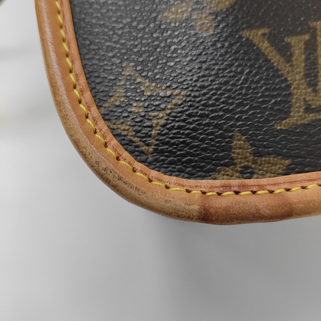 SOLOGNE PM Monogram Coated Canvas Brown