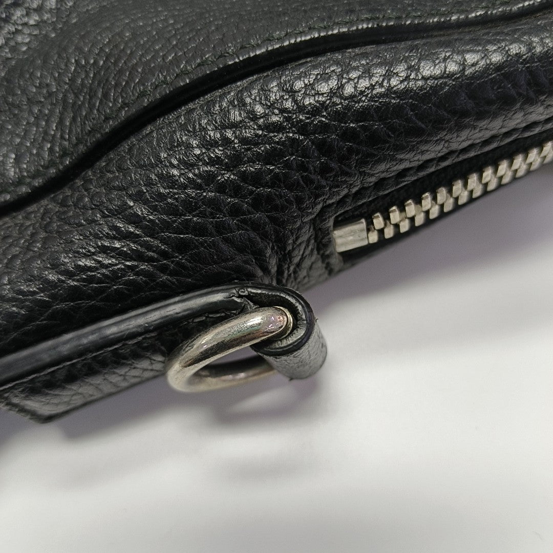 Calfskin Shoulder Bag Black
