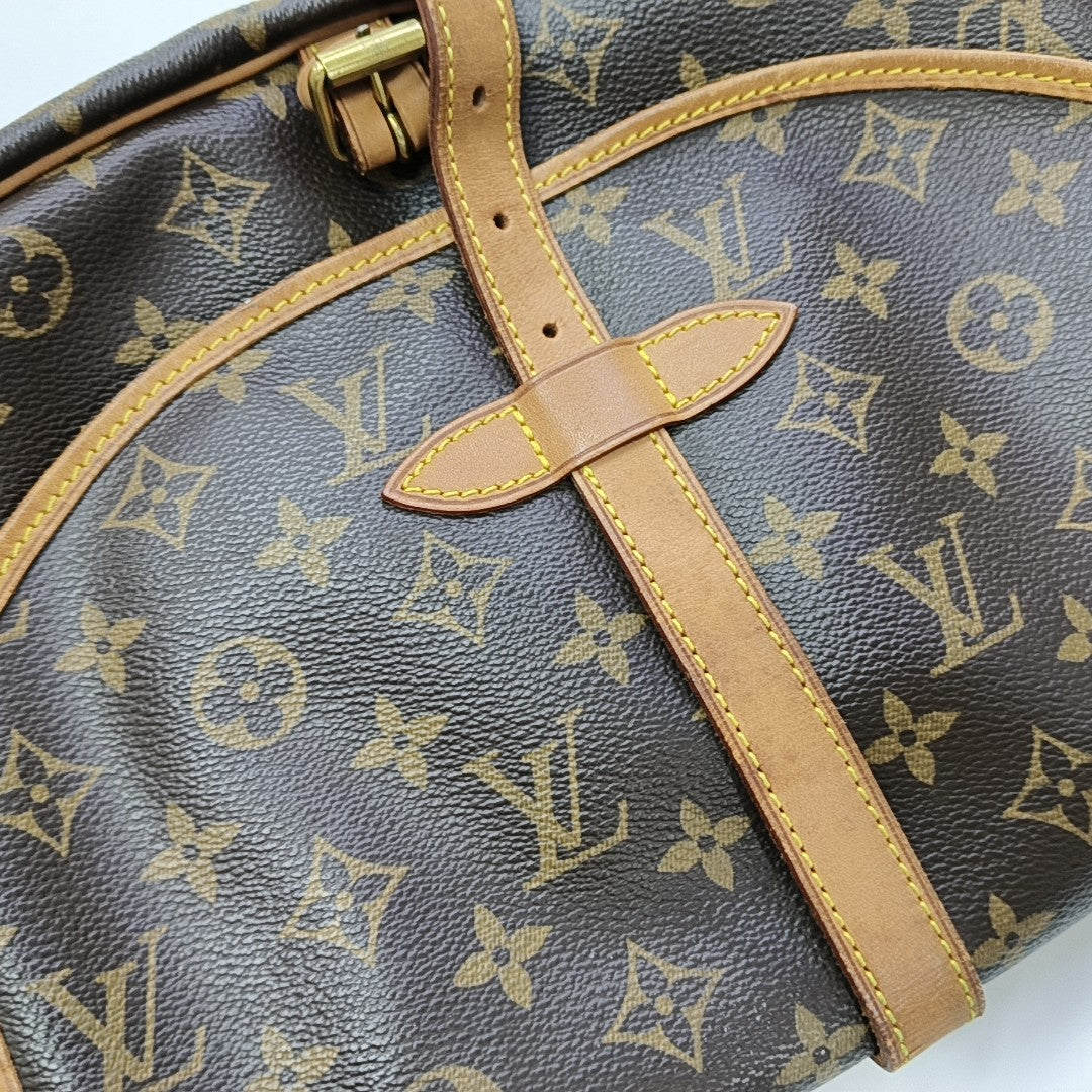 SAUMUR 30 Monogram Coated Canvas Brown