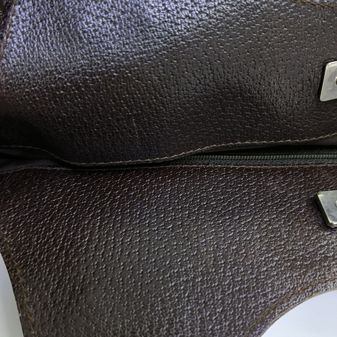 Monogram Canvas Top Handle Bag Brown