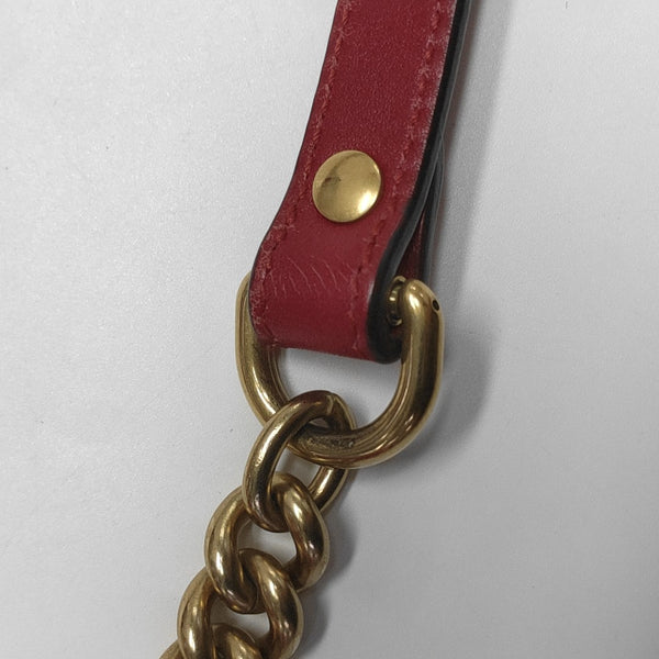 GG Marmont Medium Quilted Velvet Red
