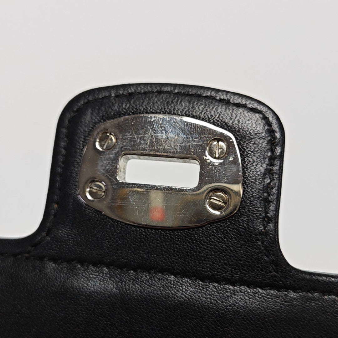 Quilted Lambskin Shoulder Bag Black