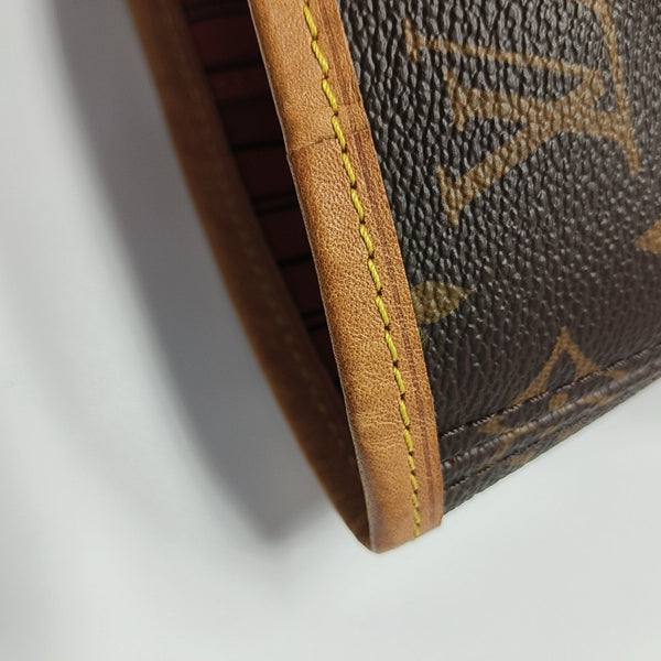 NEVERFULL MM Monogram Coated Canvas Brown