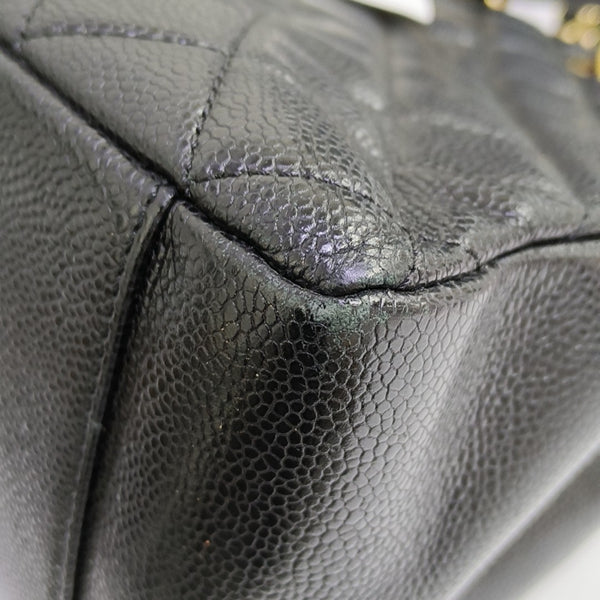CHANEL GST Large Quilted Grained Calfskin Black
