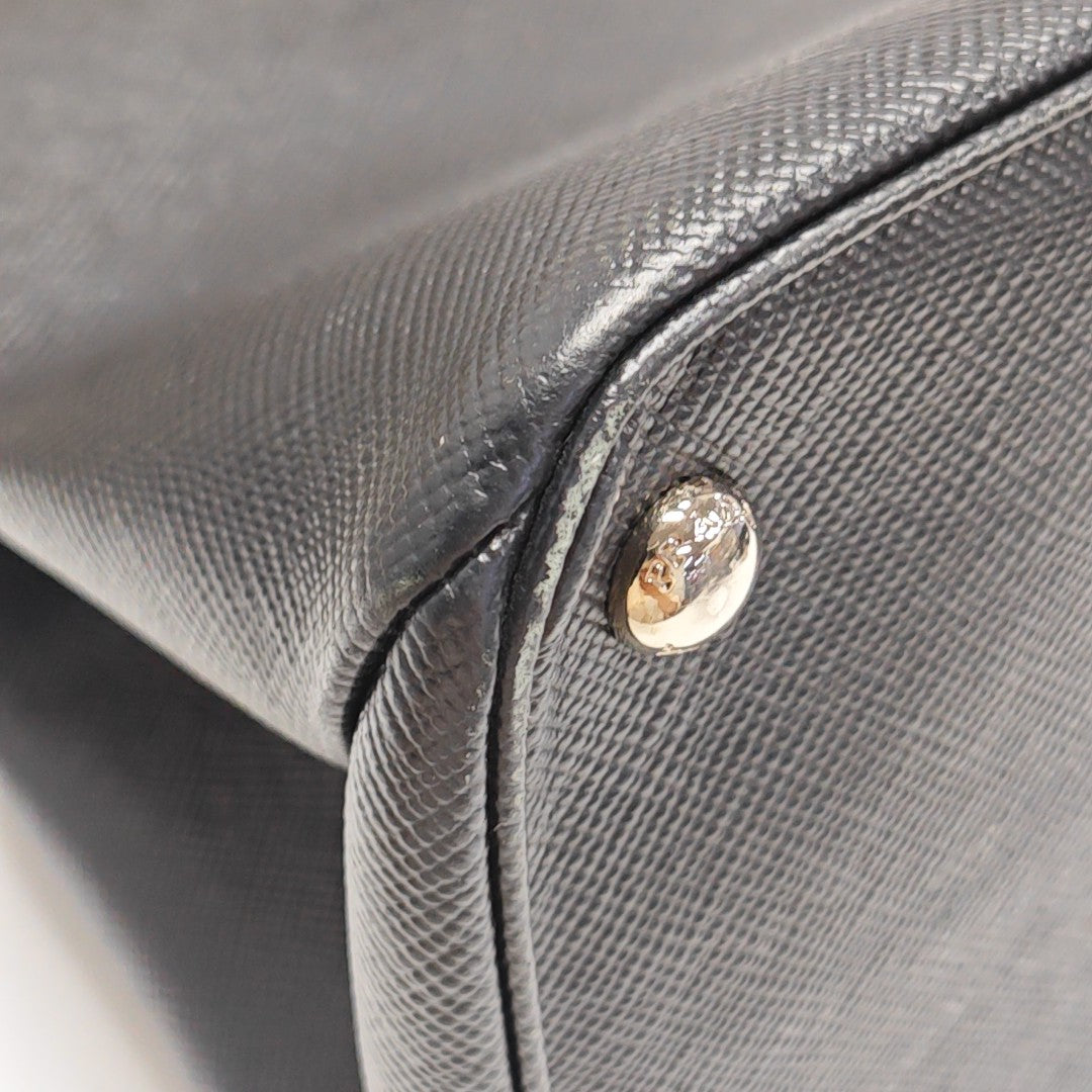 Twin Saffiano Calfskin Black