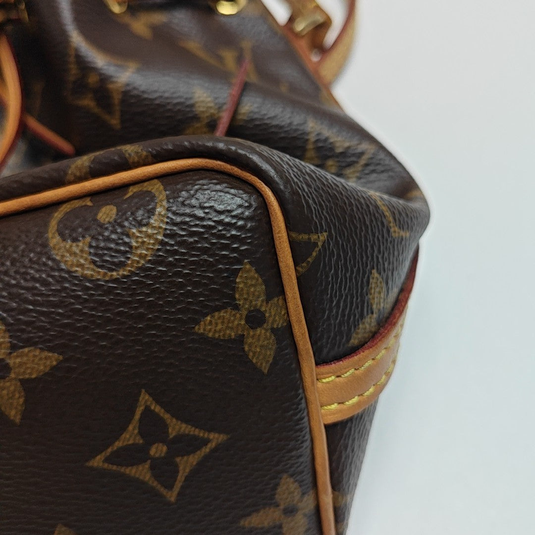 NÉONOÉ Nano Monogram Coated Canvas Brown