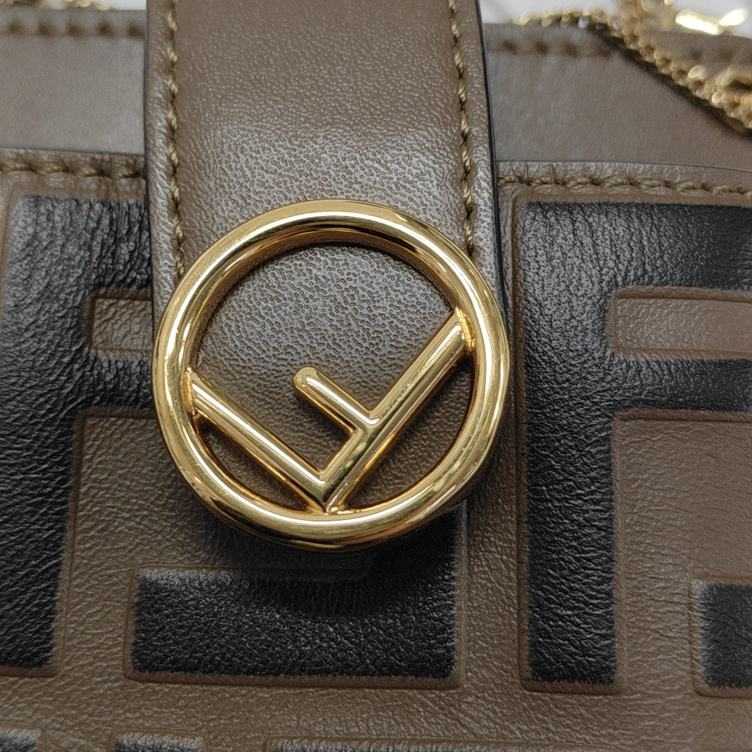Calfskin Shoulder Bag Brown
