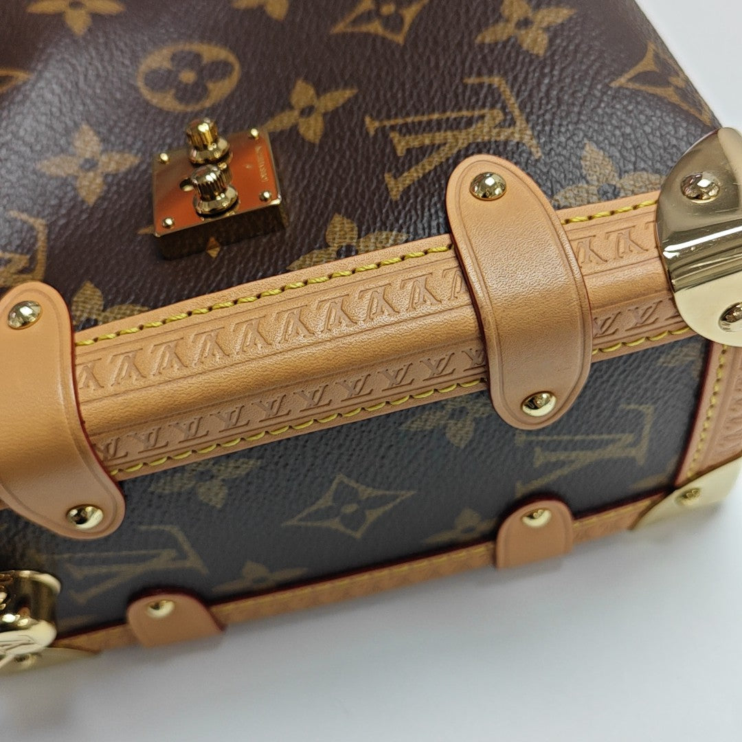 SIDE TRUNK MM Monogram Coated Canvas Brown