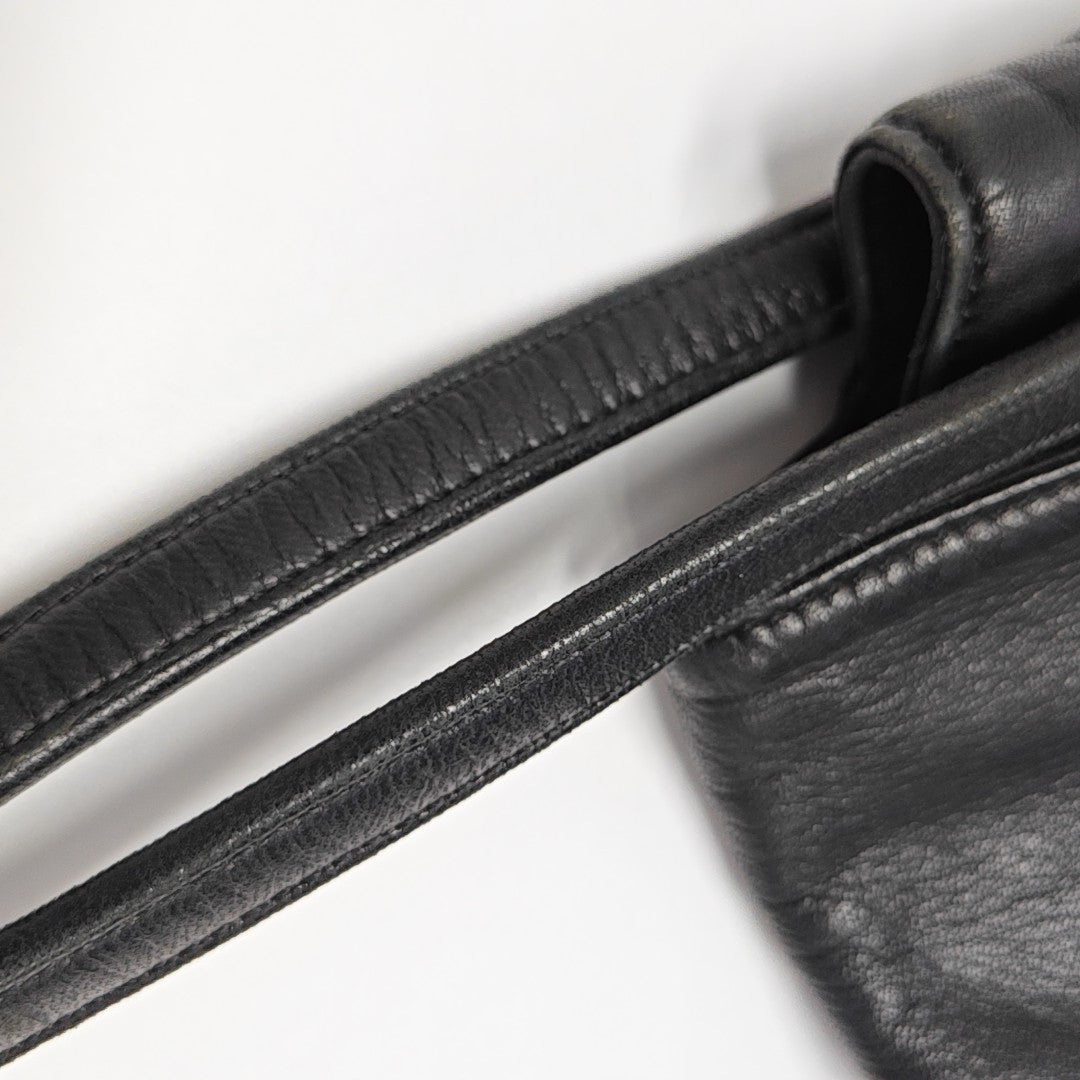 Calfskin Shoulder Bag Black
