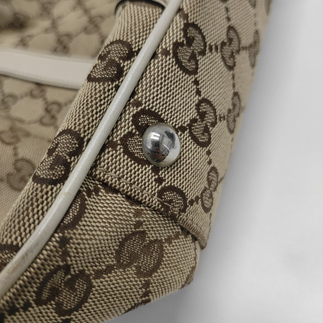 Monogram Canvas Tote Bag Brown