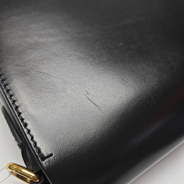 Square Stone Calfskin Black