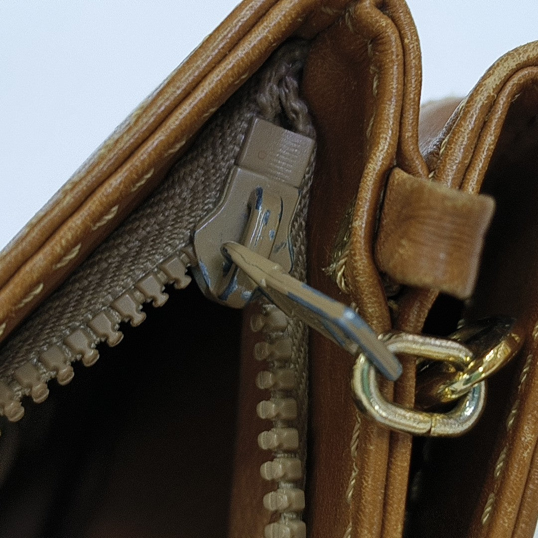 Quilted Coated Canvas Shoulder Bag White