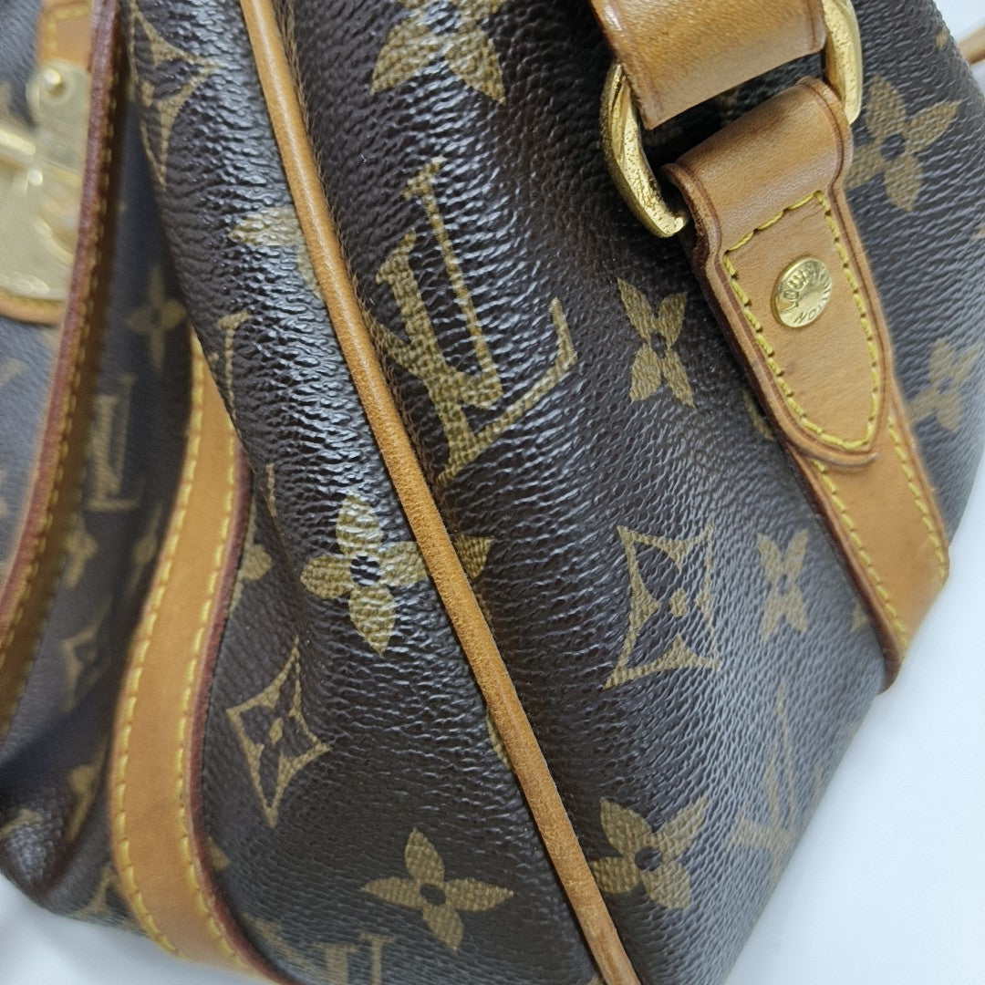 STRESA Monogram Coated Canvas Brown