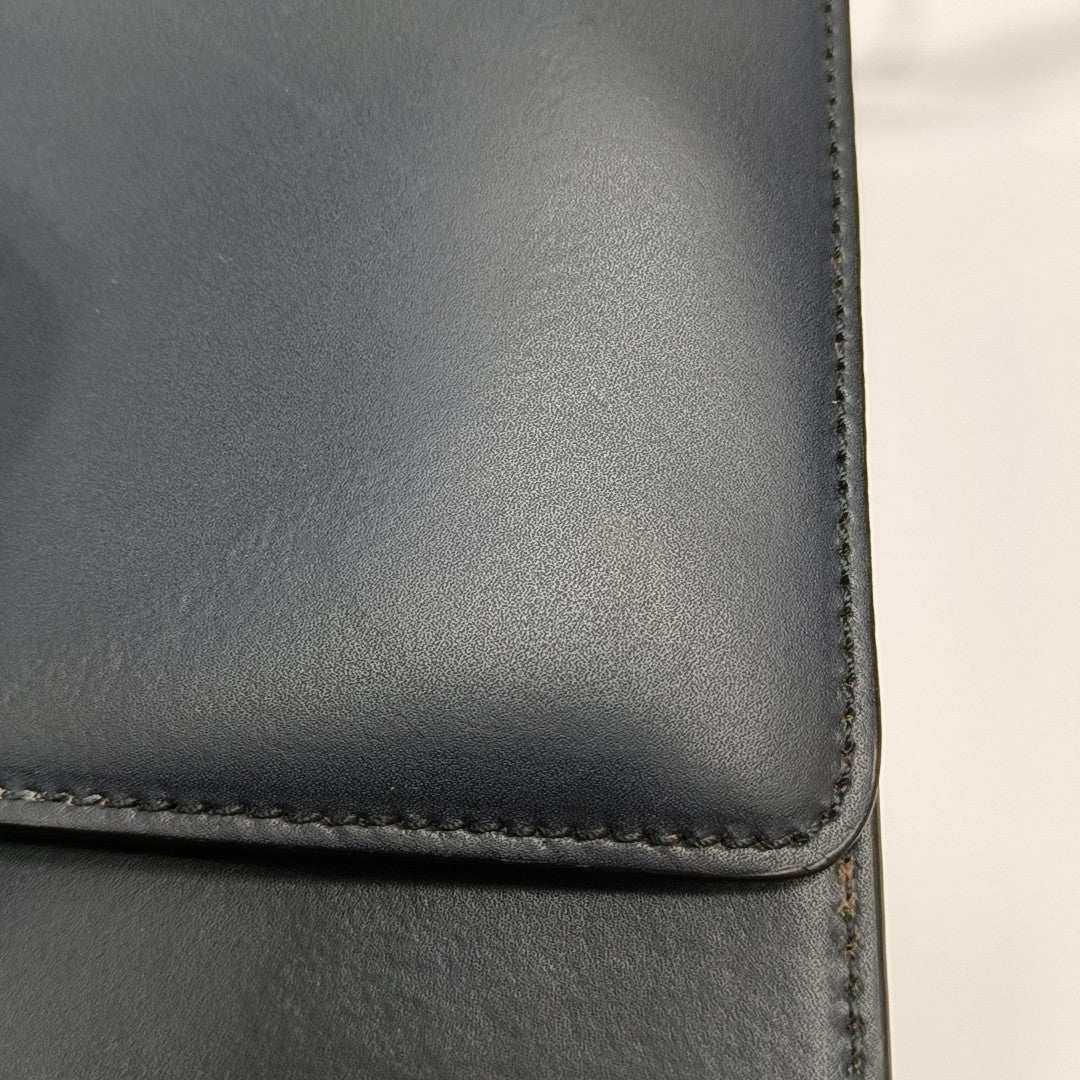 Calfskin Shoulder Bag Blue