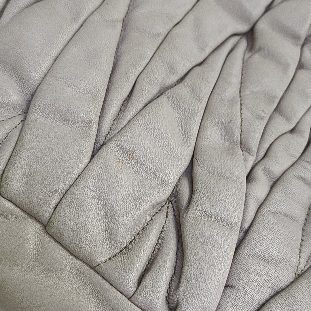Miu Coffer Quilted Calfskin Purple