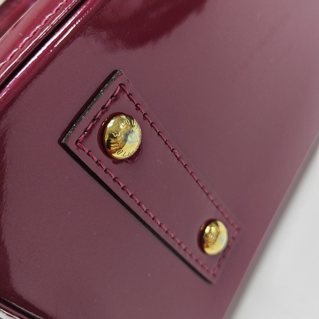 ALMA BB Monogram Patent Leather Red