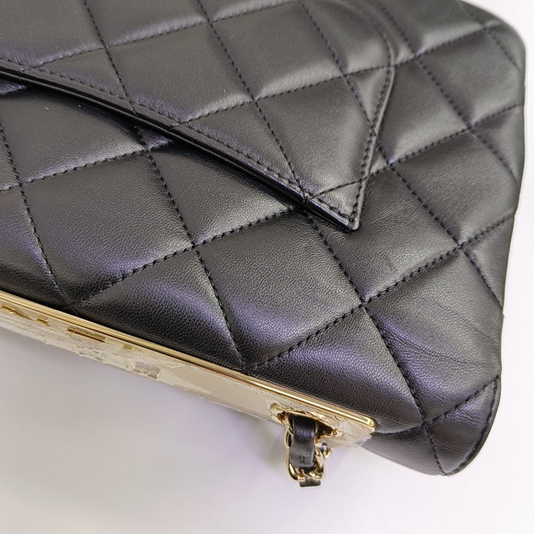EX FLAP Quilted Lambskin Black
