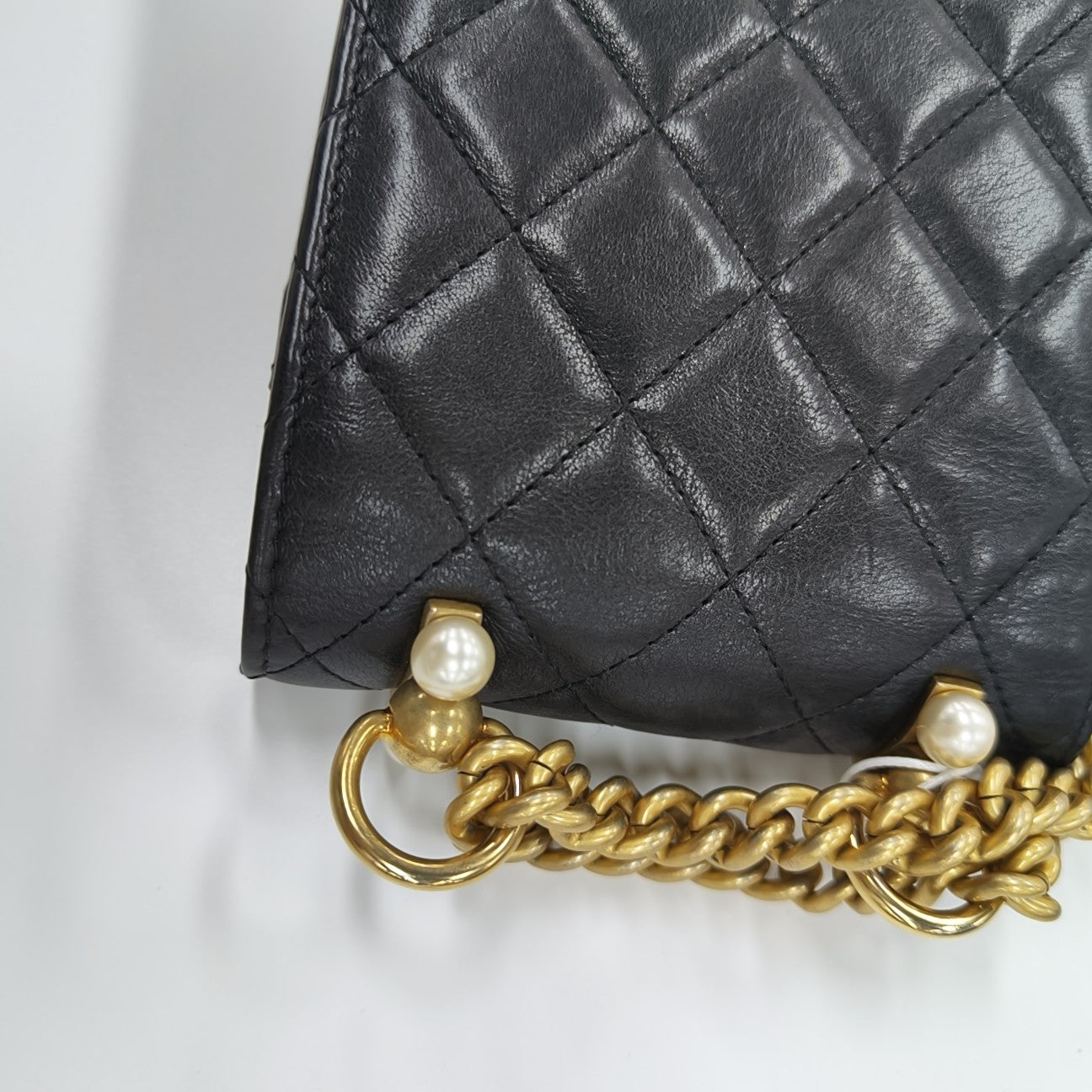 Quilted Calfskin Shoulder Bag Black