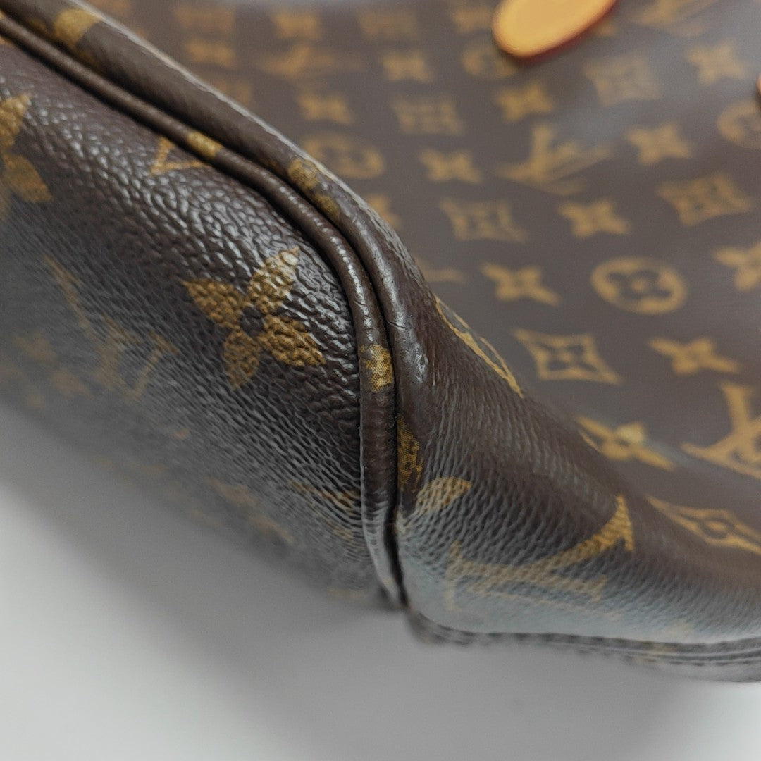 NEVERFULL MM Monogram Coated Canvas Brown
