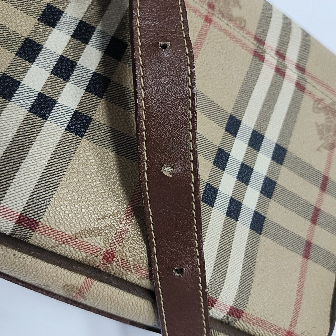 Coated Canvas Shoulder Bag Beige