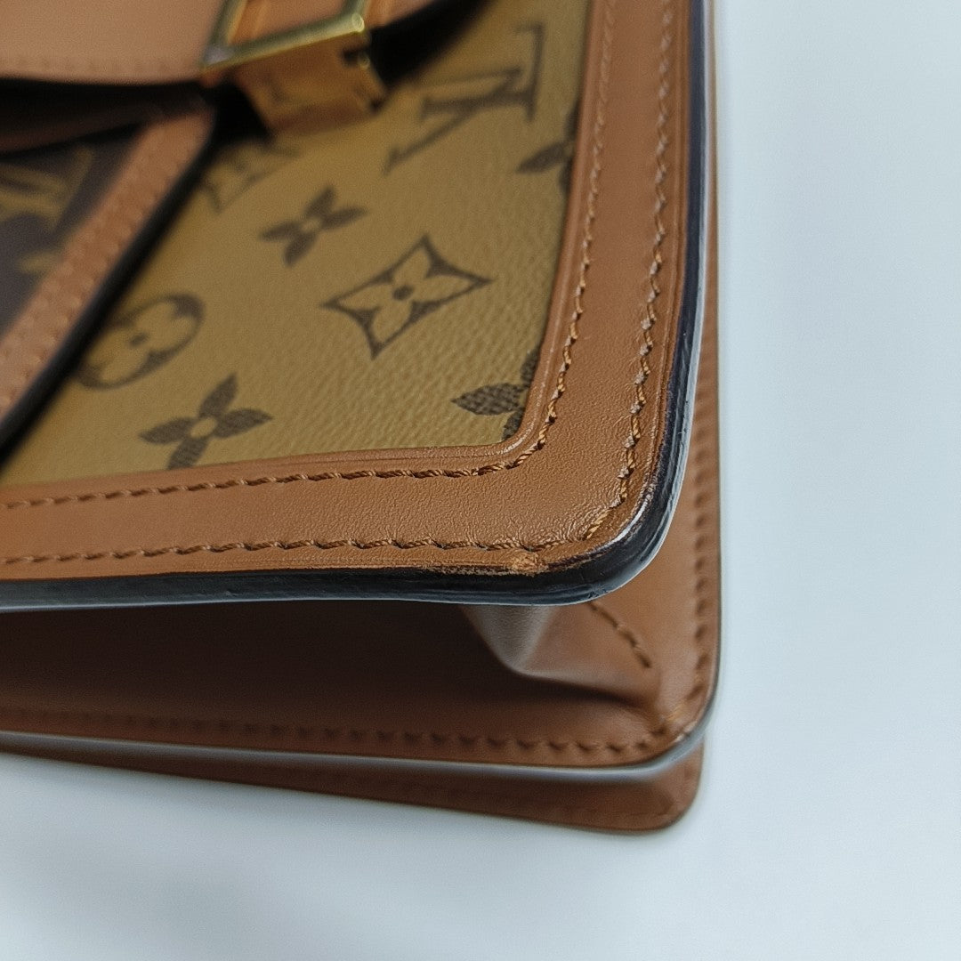DAUPHINE MM Monogram Coated Canvas Brown