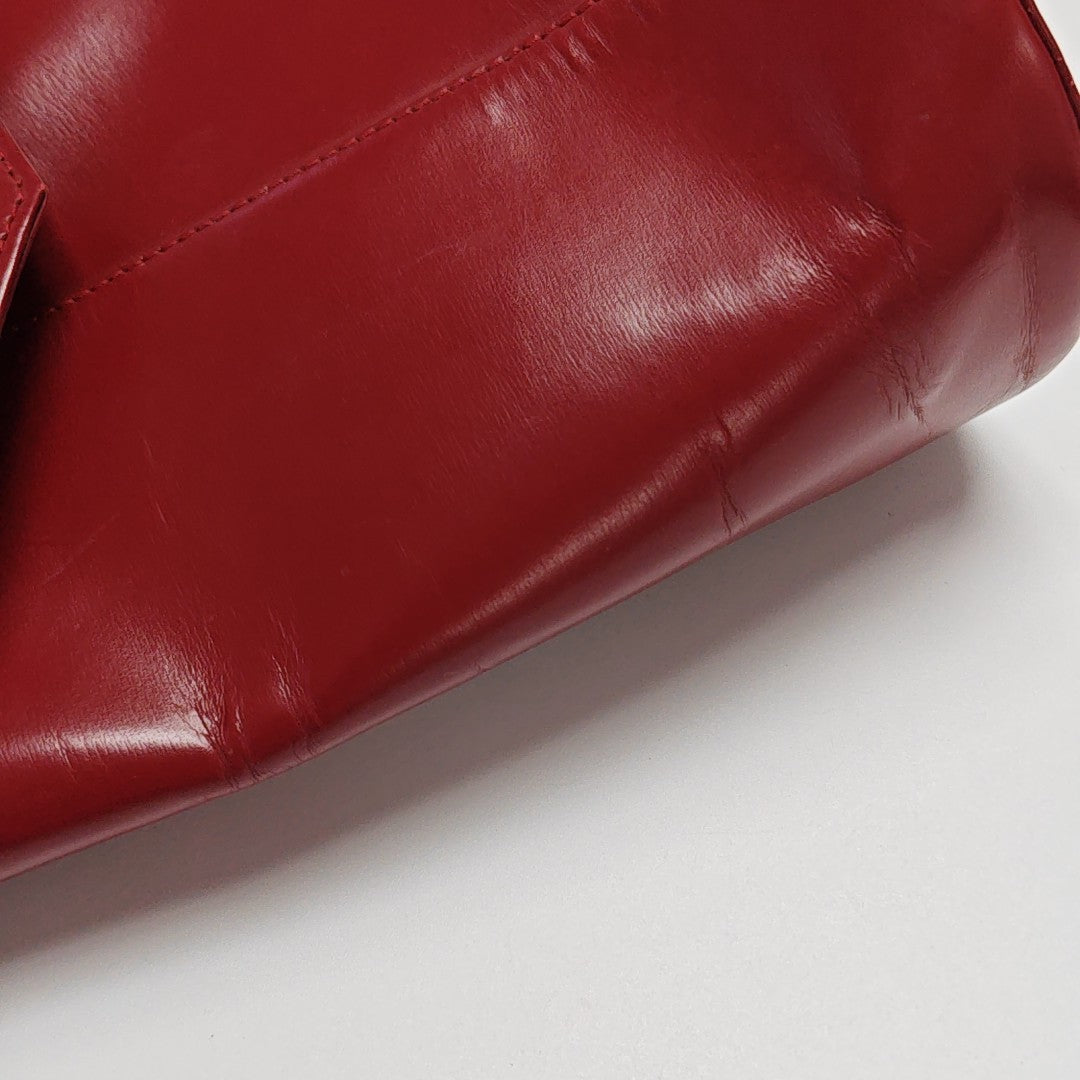 Calfskin Top Handle Bag Red
