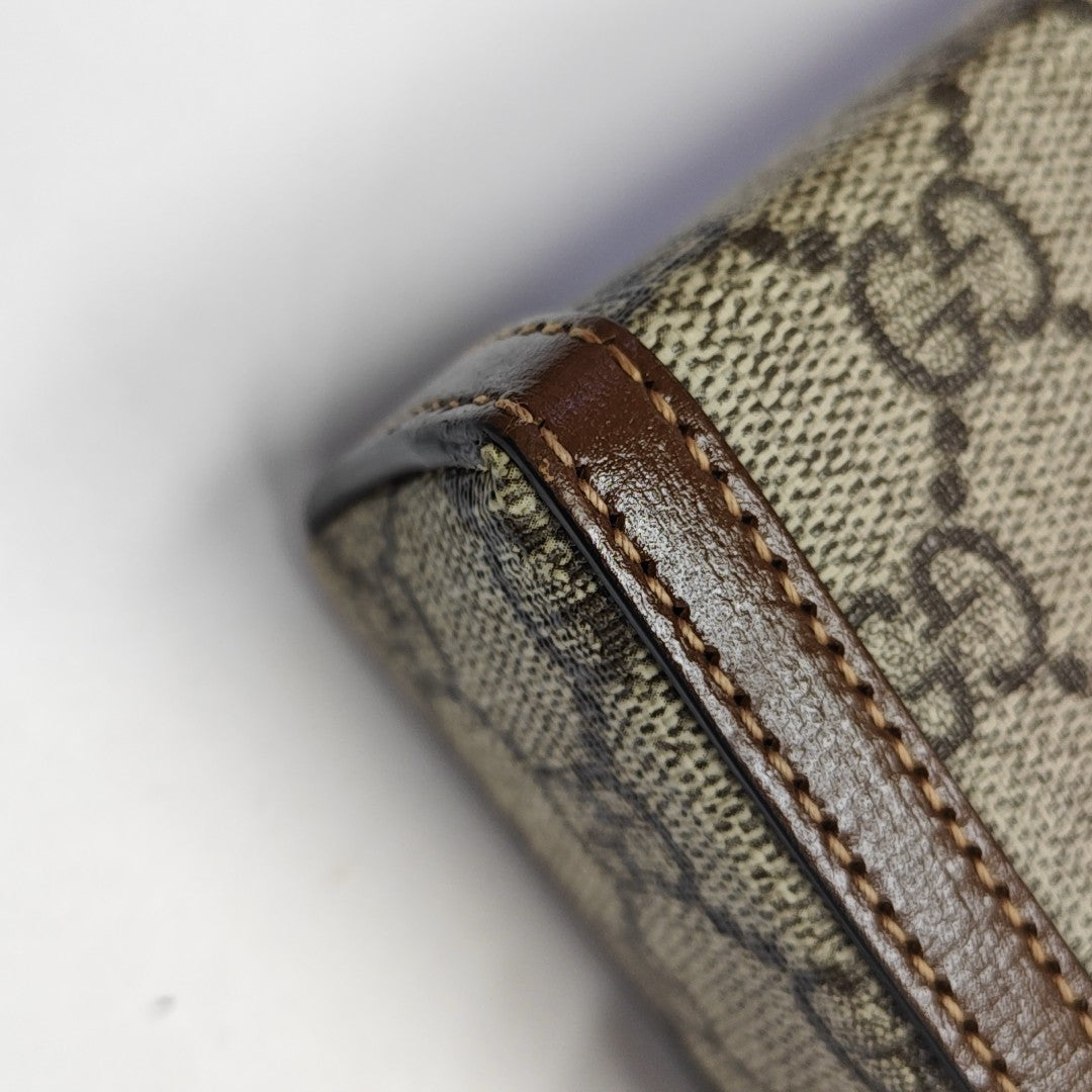 Horsebit 1955 Mini Monogram Coated Canvas Beige