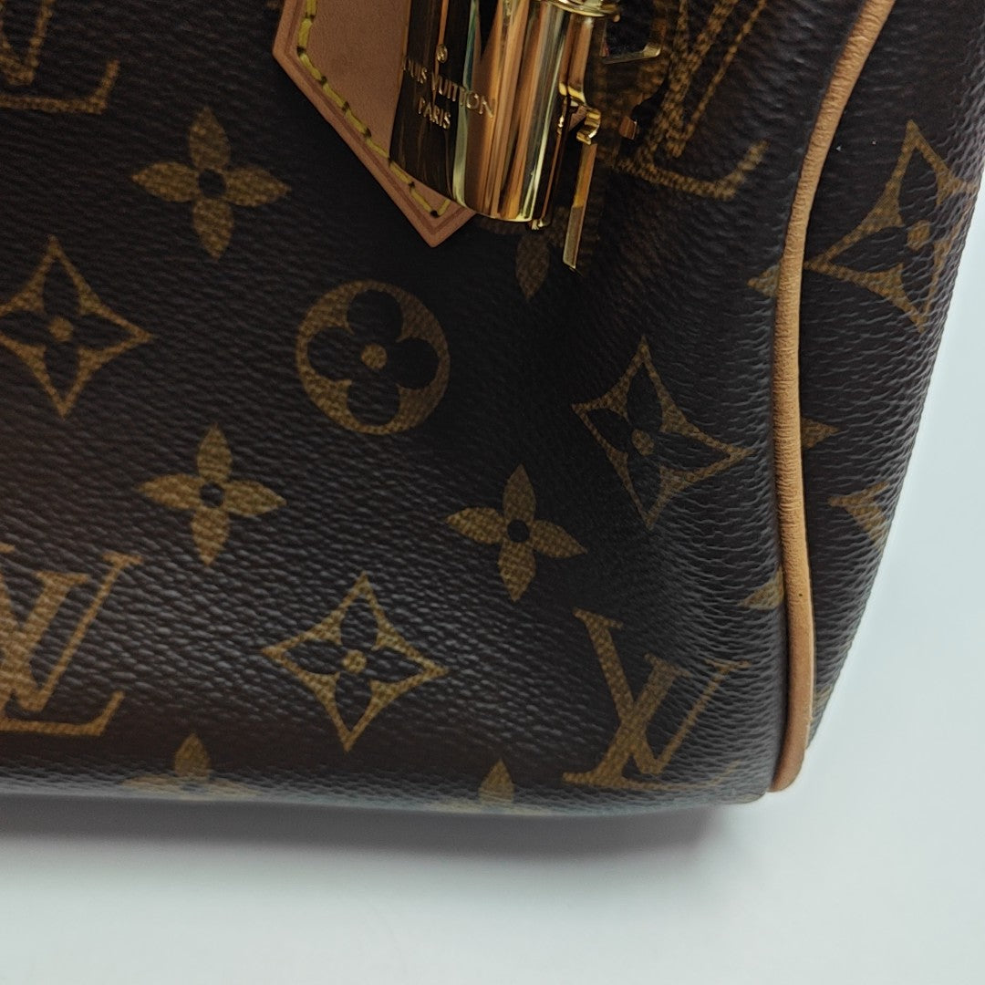 SPEEDY 20 Monogram Coated Canvas Brown