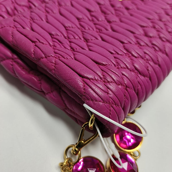 Crystal Quilted Lambskin Red