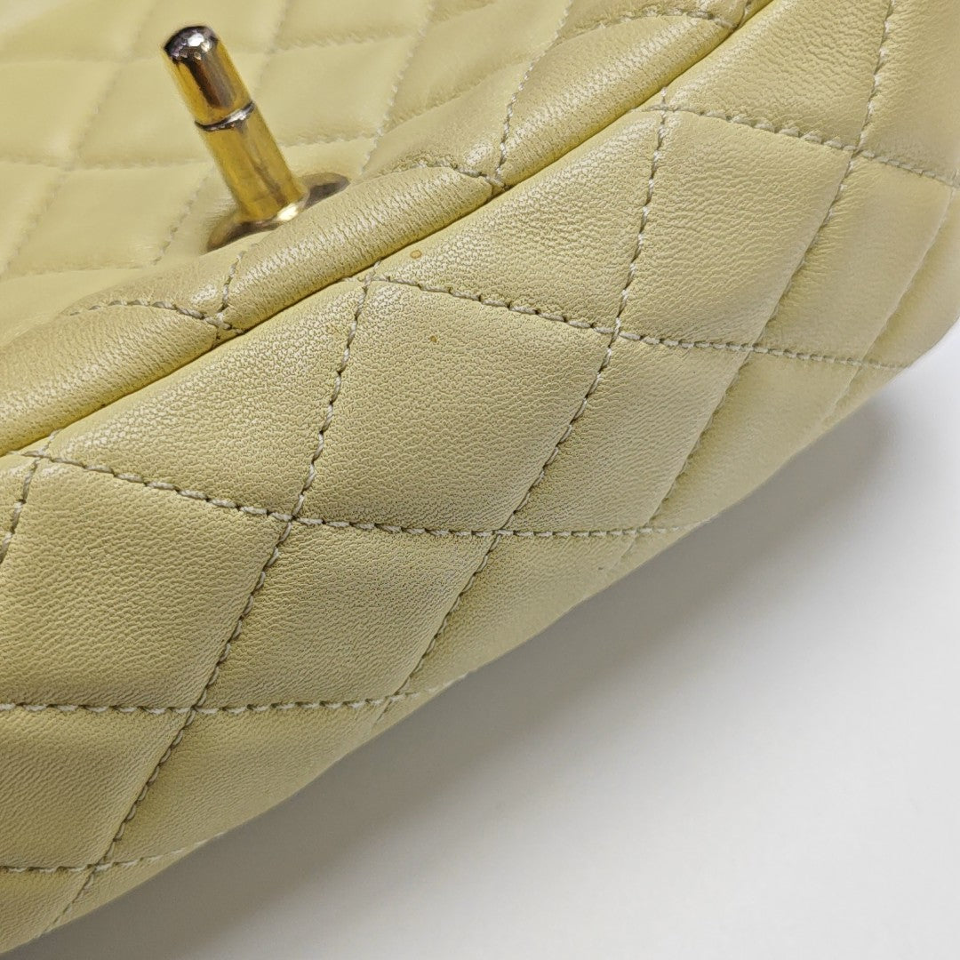CLASSIC FLAP Mini Quilted Lambskin Yellow