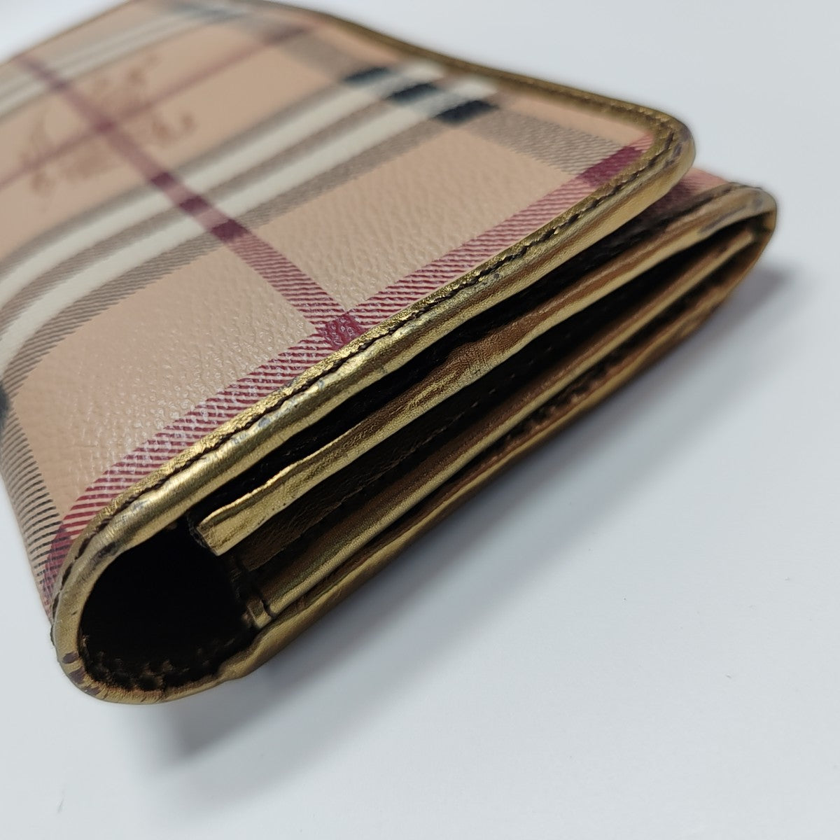 Coated Canvas Wallet Beige