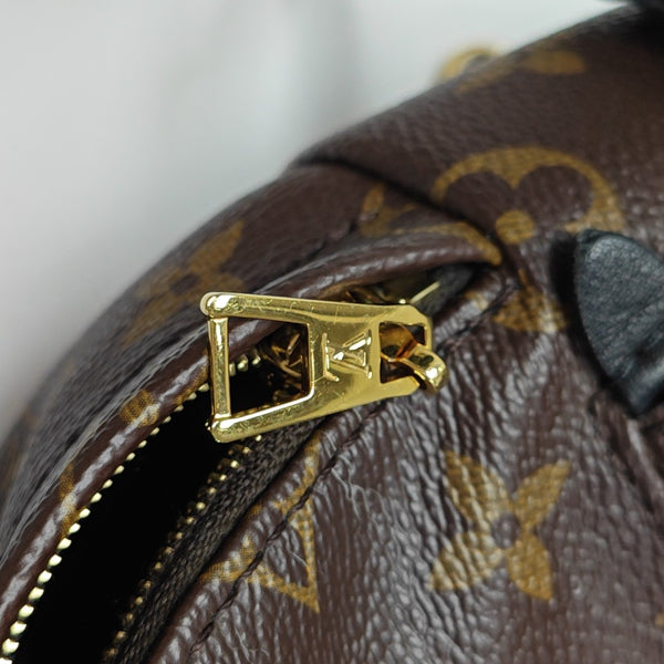 PALM SPRINGS Mini Monogram Coated Canvas Brown