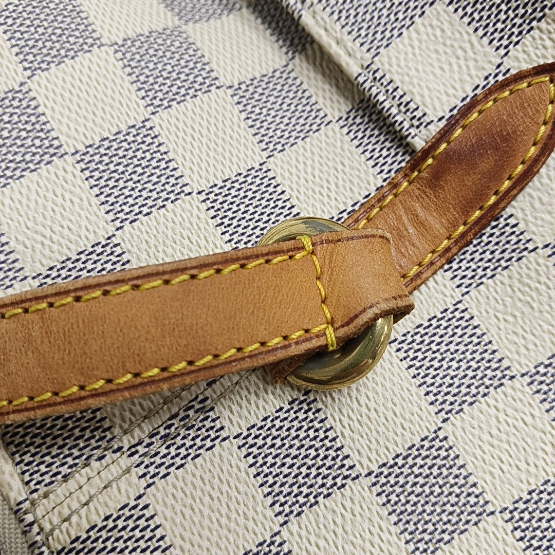 TOTALLY MM Damier Azur Coated Canvas White