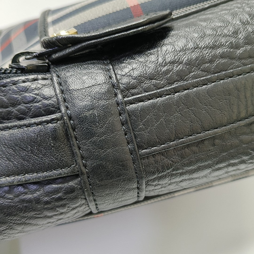 Fabric Top Handle Bag Black